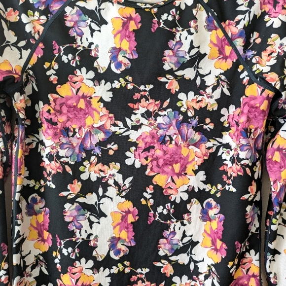 Burton Kid's Lightweight Floral Base Layer sz L - Picture 3 of 8